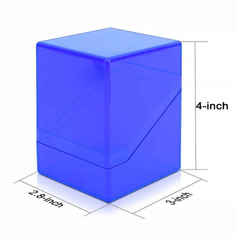 KKU 4 Pack Card Deck Cases  Trading Card Storage Boxes Acrylic Card Holder Cases  Deck Storage Box Hold 400+ Sleeved Cards Fit for Sport Cards  MTG and YuGiOh (4 Colors) - Image 2
